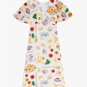 Lisa Says Gah Multicolor Food Print Maxi Dress
